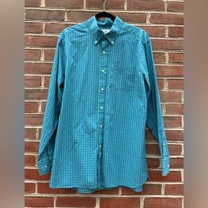 Southern Tide Plaid Button Down Shirt Mens Classic Fit Blue Green
